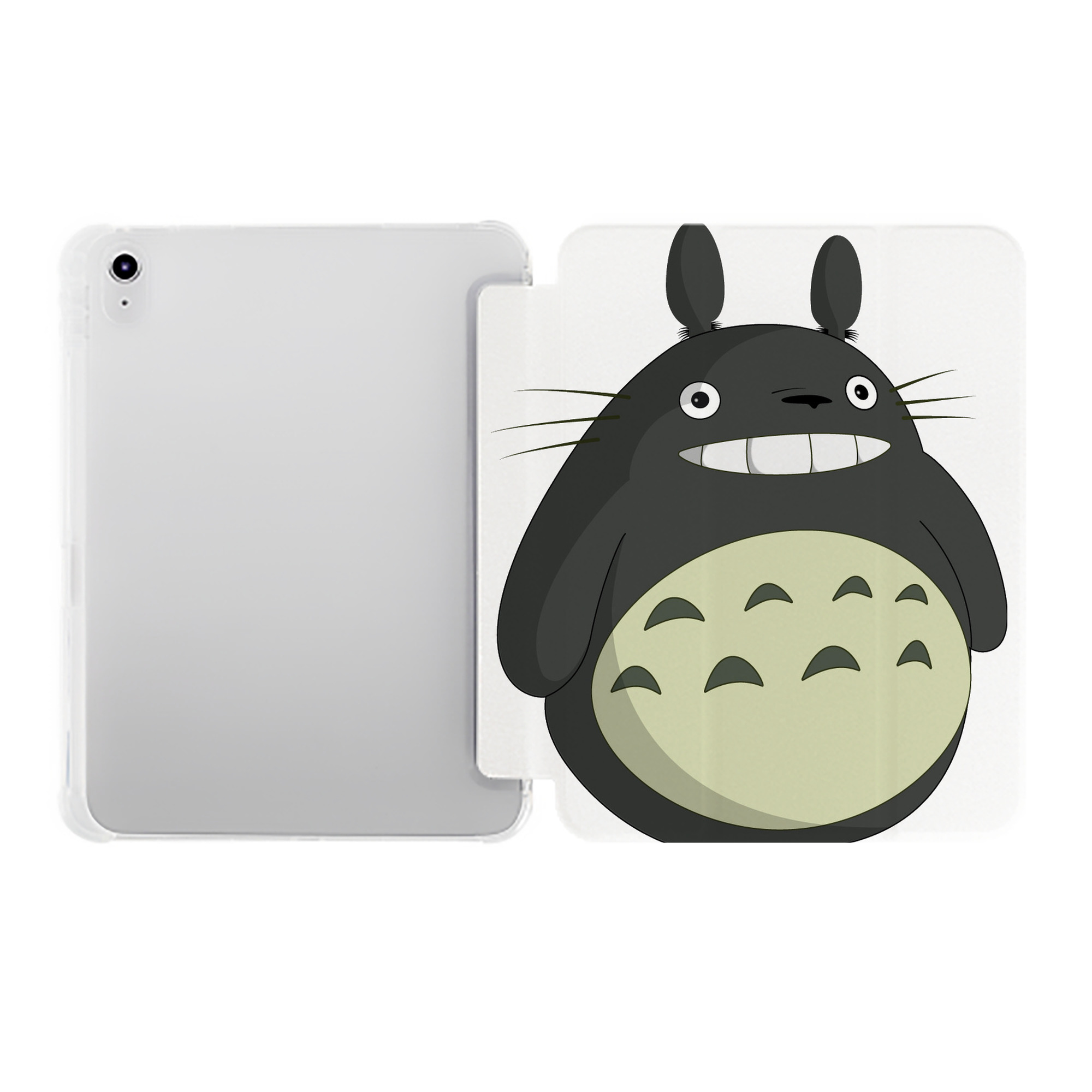 （画像用） となりのトトロ 草壁メイ 草壁サツキ My Neighbor Totoro Satsuki Kusakabe Mei Kusakabe IPad ケース ペン収納付き 三つ折りスタンド PUレザー×シリコン 対応機種9.5/10.5/10.9インチ